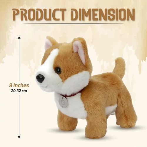 Vista 5 de Juguete de peluche para perro, lindo cachorro suave, 8 pulgadas (Butterscotch the Corgi)