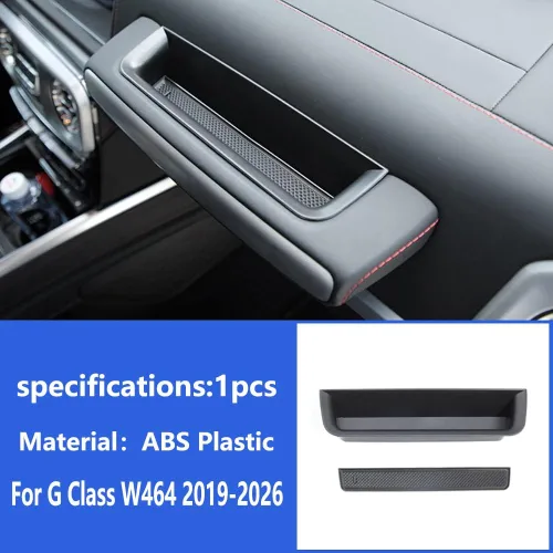 Vista 8 de Caja de almacenamiento lateral para pasajeros, bandeja organizadora de almacenamiento para consola central para Mercedes-Benz Clase G W464 G500 G550