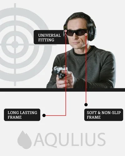 Vista 3 de Aqulius 3pk Shooting Glasses - Safety Glasses - Eye Protection for Shooting Range, Tactical Shooting Goggles