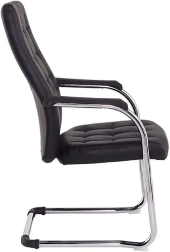 Vista 2 de Silla de computadora para reuniones de ocio, silla de oficina en casa, silla ergonómica, cómoda silla de cuero con lazo, silla de personal