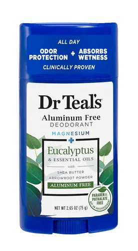 Vista 5 de Dr Teal's Desodorante sin aluminio, aceite de coco, sin parabenos ni ftalatos, 2.65 oz