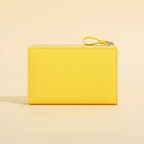 Vista 6 de Cartera con cremallera para mujer, con bloqueo RFID, multiusos, tarjeteros, monederos cortos