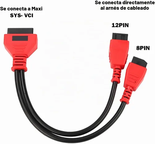 Vista 2 de Adaptador de Cable TTXSPP para Conector de Cable de Programación Chrysler 12+8 para Autel DS808 Maxisys Cable de Prueba Principal para Autel DS808