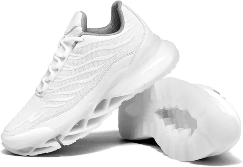 Vista 5 de Zapatos deportivos para hombre sin cordones para caminar y correr, tenis con diseño de hoja, informales, cómodos, antideslizantes, para el trabajo