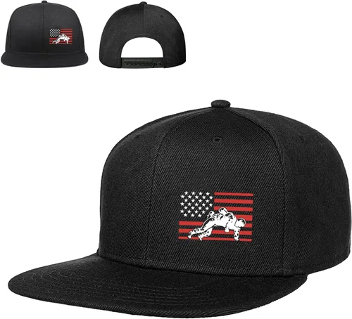 Vista 57 de Puerto Rico Hat Snapback Hats for Men Women, Puerto Rico Flag Design, Anjustable Trucker Cap Flat Brim