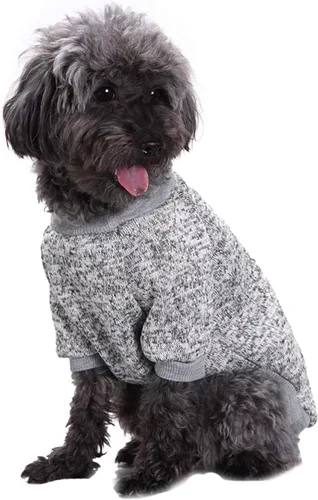 Vista 20 de Ropa para mascotas, suéter suave, cálido y grueso, suéter de invierno para perros (talla S, color rosa) Jecikelon pullover pet apparel for dogs
