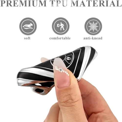 Vista 5 de Funda protectora para llave de coche de TPU de 3 5 botones compatible con Toyota Camry Avalon Avalon Corolla Yaris Noah Tarago Mark Estima