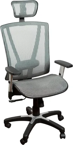 Vista 13 de Silla de oficina ergonómica ajustable negra de 53 pulgadas de alto, silla ergonómica de oficina en casa, silla ergonómica con reposacabezas, sillas