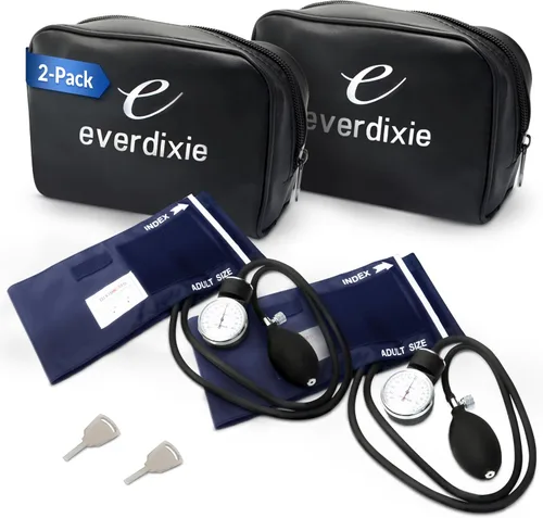 Vista 12 de Dixie EMS tensiómetro aneroide de lujo con mango para la presión arterial., Negro, 1, 1
