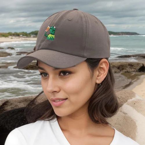Vista 9 de Gorra de béisbol bordada Kermit The Frog ajustable, unisex, clásica, para papá