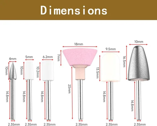 Vista 3 de 6 unidades de repuesto para limas de uñas compatibles con kit de uñas Finish Touch Flawless