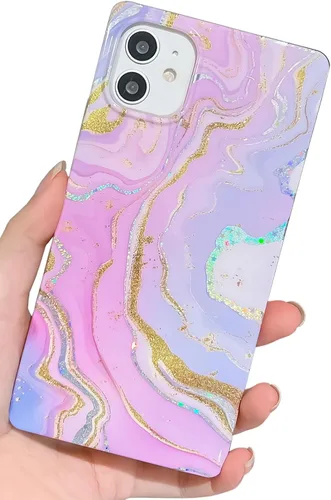 Vista 21 de Elegante funda con patrón de perlas compatible con iPhone, de borde rectangular, delgada, suave, de silicona de poliuretano termoplástico (TPU)