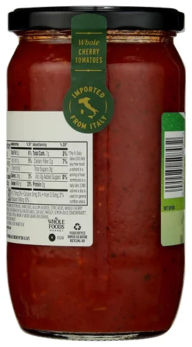 Vista 2 de Whole Foods Market Salsa de pasta entera de tomate cherry y ajo asado, 24 onzas