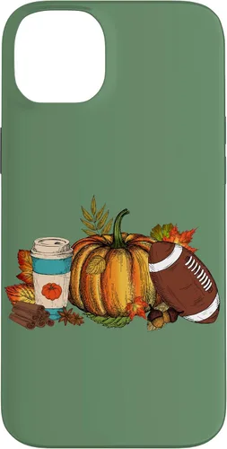 Vista 15 de Fall Football Pumpkin Coffee Latte Case for iPhone 17