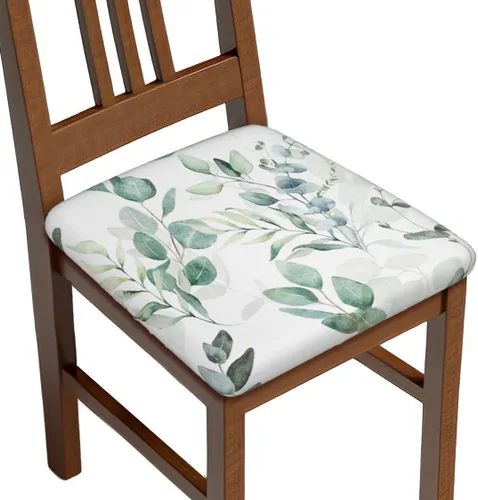Vista 17 de Juego de 4 fundas de asiento para sillas de comedor, fundas de asiento elásticas modernas de mediados de siglo de los años 50, fundas de cojín