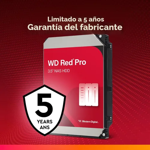 Vista 4 de Western Digital 8TB WD Red Pro NAS Disco duro interno
