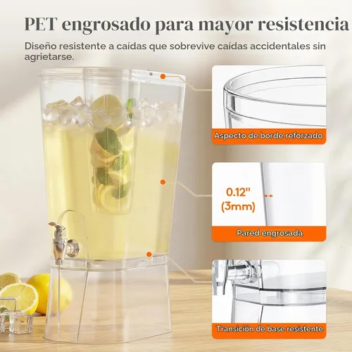 Vista 5 de Lifewit Dispensador de bebidas de 2 galones con espita a prueba de fugas e