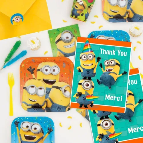 Vista 3 de Unique Tarjetas de agradecimiento de Despicable Me - 5.5 x 4 pulgadas, 8 unidades (paquete de 3)