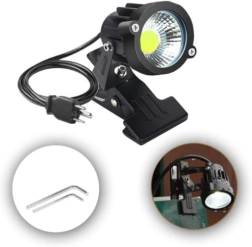 Vista 10 de Lámpara LED con clip de 5 W, luz direccional de bala con abrazadera, letrero impermeable para exteriores, iluminación de pizarra, lámpara de trabajo