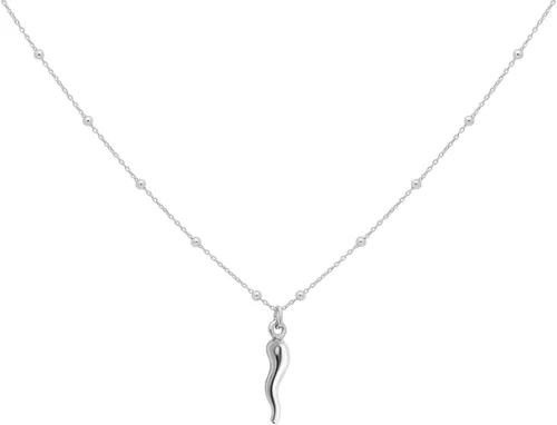 Vista 3 de FRONAY - Collar de cuerno rojo italiano, chapado en oro de 14 quilates, colgante de cornicello de buena suerte