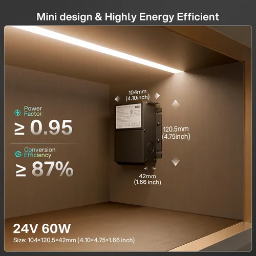Vista 5 de REYLAX Controlador LED regulable 5 en 1 24 V 60 W, CA a CC 24 V