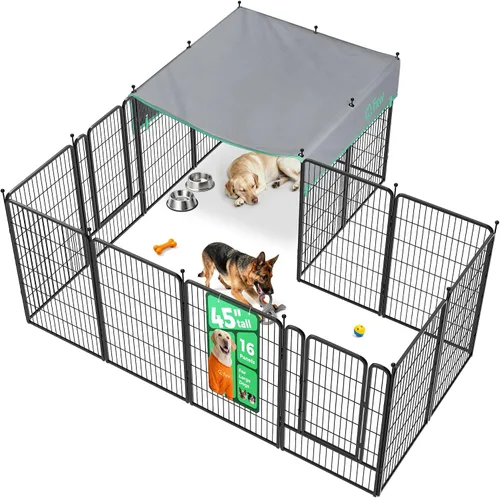 Vista 31 de FXW Rollick - Corralito para perros para patio, campamento con casa rodante, patentado, 24 pulgadas, 2 paneles Fácil instalación, resistente