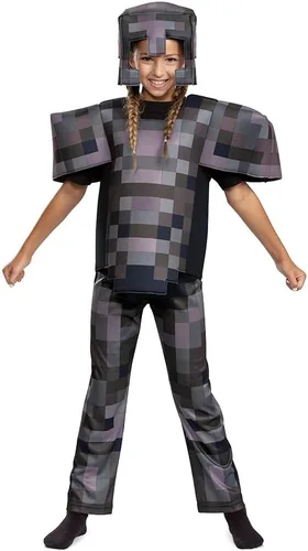 Vista 6 de Disguise Disfraz de Minecraft, traje oficial de Nether Armor para niños, disfraz de Minecraft de lujo, tamaño pequeño (4-6)