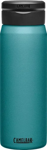 Vista 8 de CamelBak Fit Cap - Botella de agua aislada de acero inoxidable con asa de anidación, diseño a prueba de fugas para fitness y viajes Negro