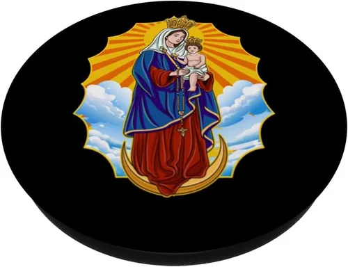 Vista 2 de Virgen Chiquinquira Chinita Zulia Maracaibo Venezuela PopSockets intercambiables PopGrip