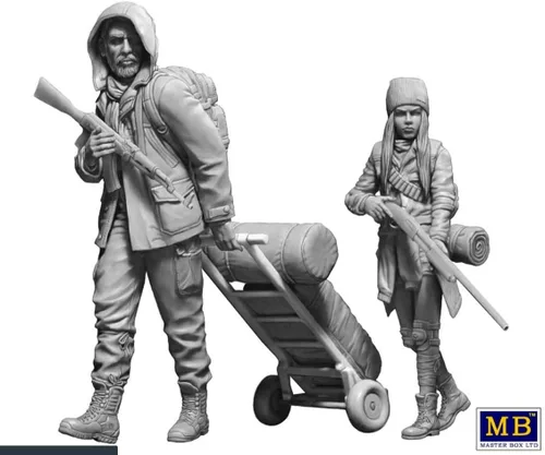 Vista 5 de Master Box 24078-1/24 Escala - Serie Pоst-Apocalíptica. El último puente 3 figuras en kit