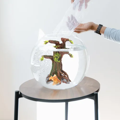 Vista 2 de POPETPOP Árbol de musgo simulado Plantas acuáticas Plantas acuáticas Plantas de decoración de peceras Plantas para peceras Plantas de acuario
