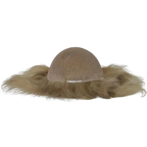 Vista 6 de Voloria Swiss Full Lace Toupee Europeo Real Cabello Humano Reemplazo para Hombres Hairpiece #18 Rubio Ceniza Marrón