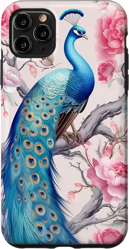 Vista 13 de Chinoiserie Peacock Rose Garden Case for iPhone 17