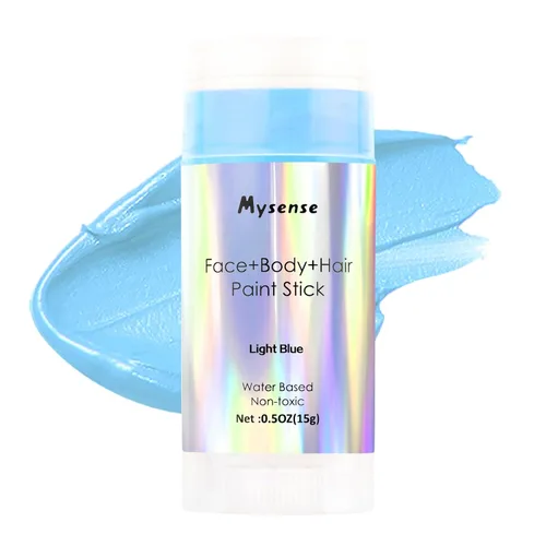 Vista 13 de Mysense Pintura en barra verde Amazon para el cabello de cara y cuerpo, maquillaje de Halloween, Elphaba Witch Gamora, color de cabello temporal