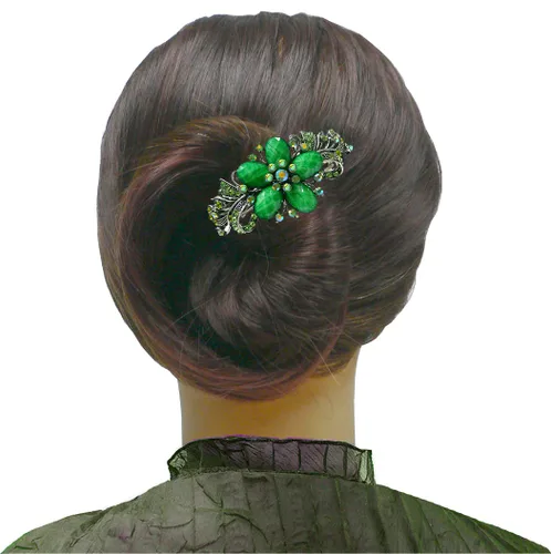 Vista 9 de Paquete de docenas de pasadores grandes jcgy con cristales brillantes, pinzas para el cabello gruesas, 1 unidad de 12 colores, 0052-D