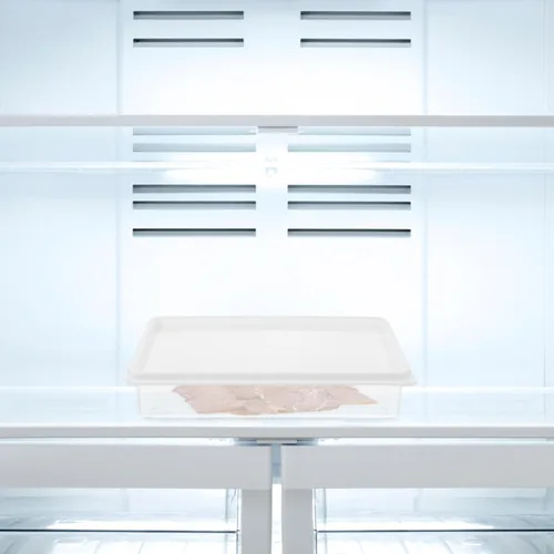 Vista 5 de UPKOCH Caja de tocino transparente para guardar tocino, contenedores de almacenamiento de tocino, refrigerador, caja sellada de tocino, contenedor