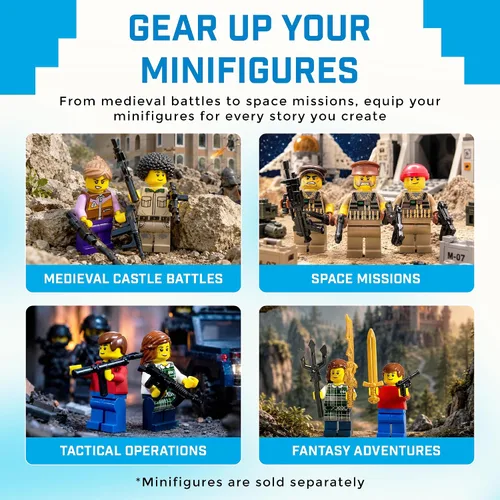 Vista 7 de Megapaquete de 86 armas diseñadas para LEGO y otras minifiguras