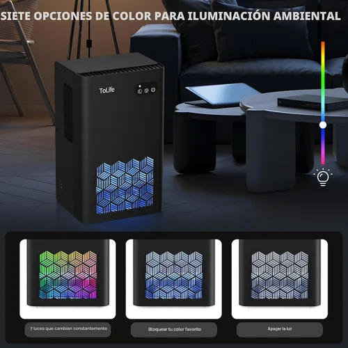 Vista 5 de ToLife Deshumidificador para el hogar, deshumidificadores de 1000 pies cuadrados para sótano, dormitorio, baño, con tanque de agua de 95 onzas