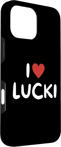 Vista 31 de Funda con corazón rojo para iPhone 16 I Love Lucki