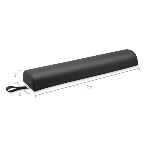Vista 2 de Saloniture Cojín de almohada de mesa de masaje semicircular - 26 x 6 x 3 pulgadas - Negro