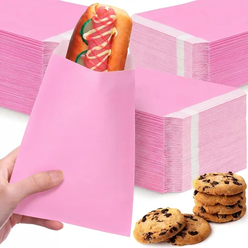 Vista 8 de Lallisa 1000 bolsas de vidrio de 5 x 7 pulgadas, bolsas de papel encerado, fundas para galletas, bolsas de papel de cera para sándwich para fiesta