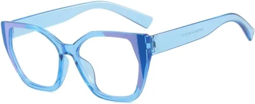 Vista 10 de Gafas retro de ojo de gato anti luz azul gafas de marco a juego
