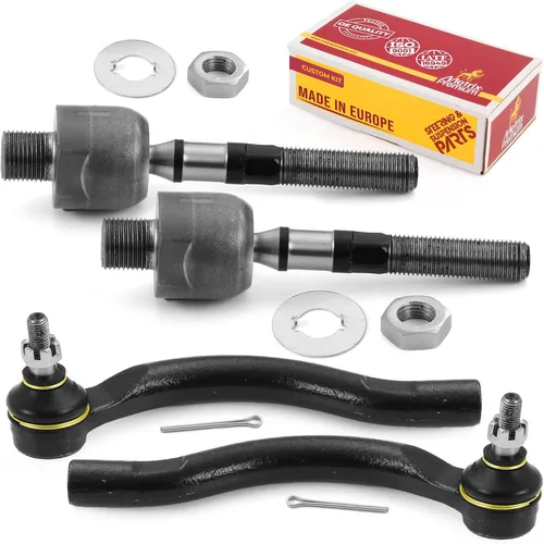 Vista 23 de Metrix Premium Chassis Parts - Kit de 4 piezas de extremos de barra de acoplamiento frontal exterior e interior compatible con Nissan Pathfinder
