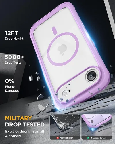 Vista 327 de Miracase Serie de vidrio para iPhone 11 de 6.1 pulgadas, funda protectora de cuerpo completo resistente mejorada con protector de pantalla de vidrio
