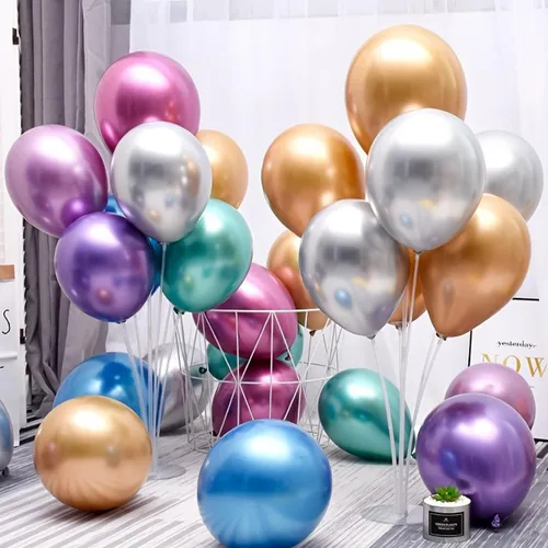 Vista 7 de Kit de soporte para globos, 4 juegos de soporte de arco de globos con base y palos para globos para mesa de Navidad, graduación, boda, cumpleaños
