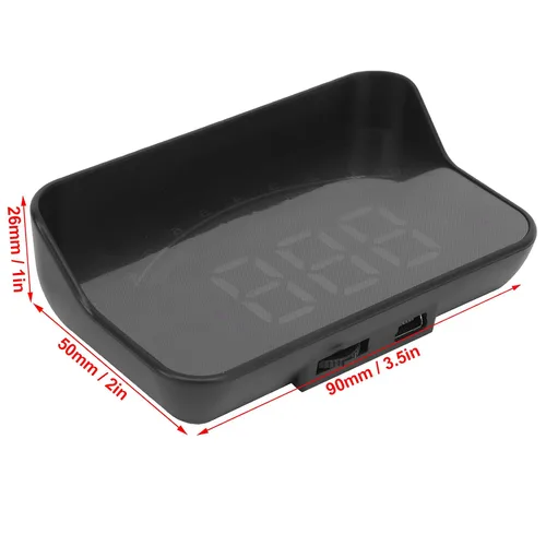 Vista 2 de Pantalla frontal para automóvil, pantalla frontal HUD OBD2 de 3.5 pulgadas, velocímetro digital para parabrisas de pantalla Hud de automóvil