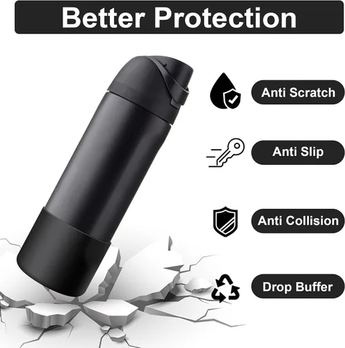 Vista 3 de Protector de Silicona para Botella de Agua Owala, 2 Piezas Fundas Protectoras Antideslizantes para Botellas de Agua FreeSip/Twist/Flip, Sin BPA