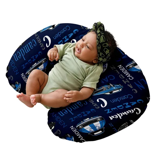 Vista 19 de Funda de almohada de lactancia personalizada con patrón de automóvil, funda de almohada para lactancia materna para biberón o lactancia materna