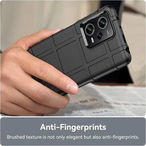 Vista 5 de Funda delgada para Xiaomi Poco X5 Pro, funda para Redmi Note 12 Pro 5G, resistente funda protectora con grado militar a prueba de golpes y Negro