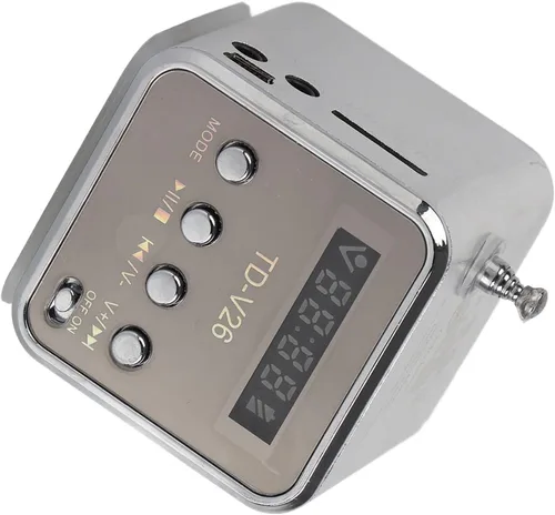 Vista 5 de Radio pequeña, reproductor de música USB de 2.0 x 2.0 x 2.0 in, reproductor de MP3 MP4 SD TF USB mini radio adecuado para reuniones familiares